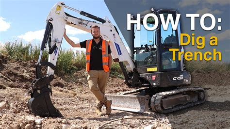 how to get off your ditch with a mini excavator|digging through an open trench.